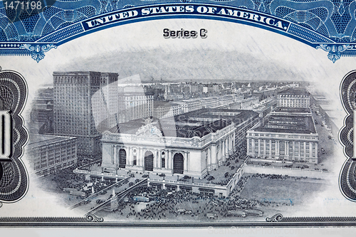 Image of Engraving of Grand Central Station Rail Road Stock Certificate
