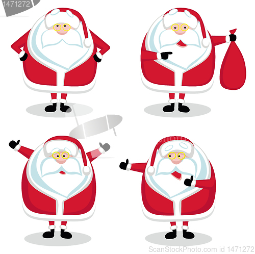 Image of Santa in different positions