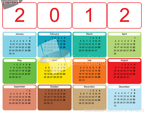 Image of 2012 calendar