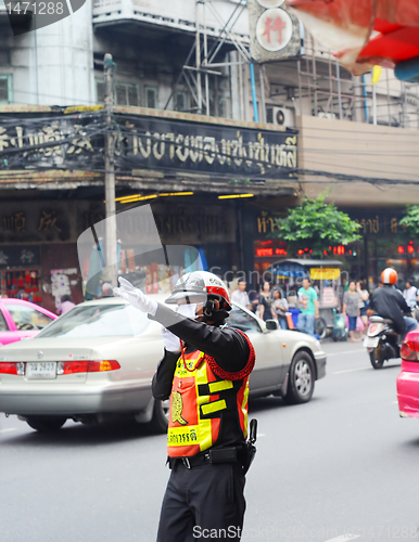 Image of Policeman on the  road