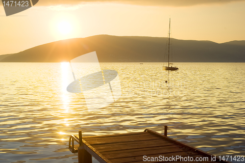 Image of Sea at sunset