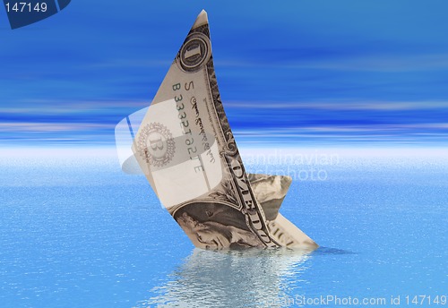 Image of Dollar boat sinking