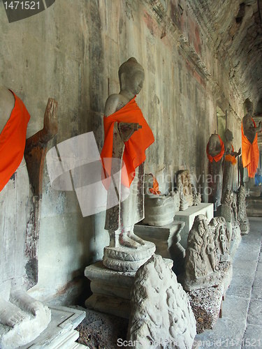 Image of budda statues Cambodia temples - angkor wat 