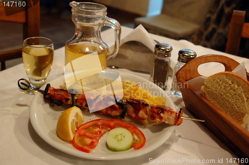 Image of lunch in the greek islands