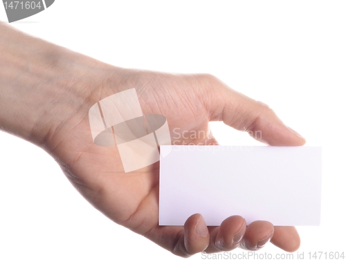 Image of hand and blank paper