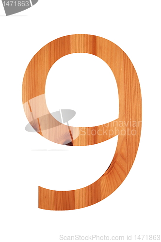 Image of wood alphabet 9