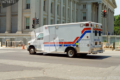 Image of Ambulance on Street Treasury Department Washington