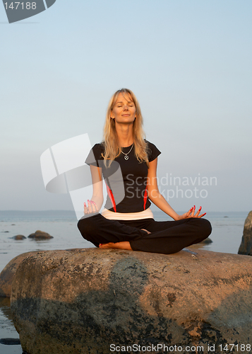 Image of meditation at the seashore