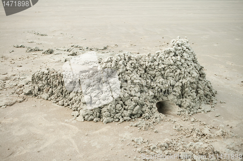 Image of Drip Sand Castle on a Beach Hilton Head, South Carolina