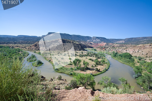 Image of Rio Chama River Bend Jemez Mountains New Mexico