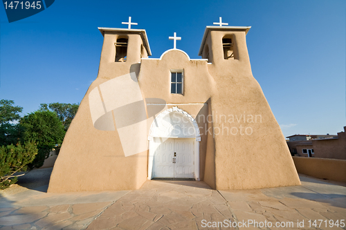 Image of San Francisco de Asis Church Mission Ranchos Taos Adobe