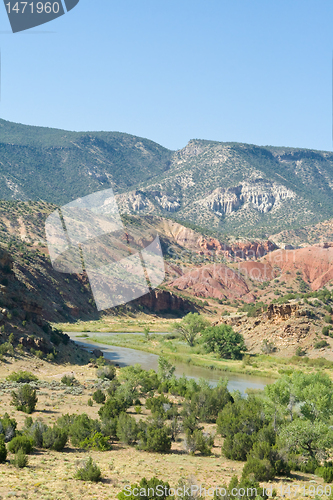 Image of Rio Chama River Jemez Mountains New Mexico USA