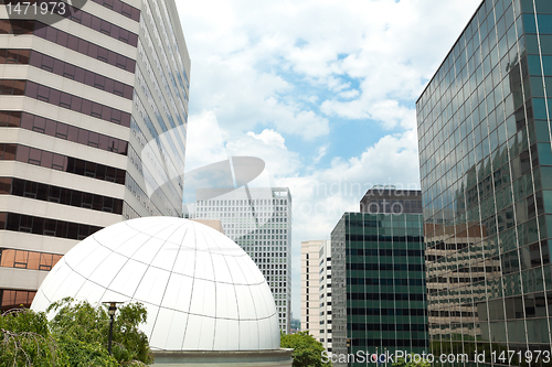 Image of XXXL Downtown Rosslyn, Virginia Office Buildings Blue Sky Dome