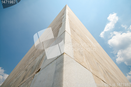 Image of Wide angle shot of Washington Monument in Washington DC