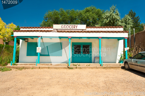 Image of Grocery Store Turquoise Santa Fe New Mexico South Western Style