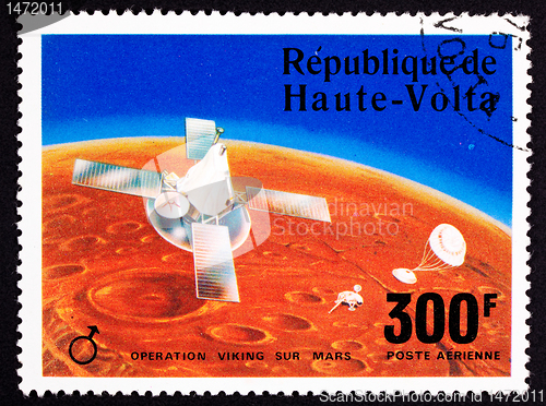 Image of Upper Volta Postage Stamp Viking Space Explorer Ship Lander Mars