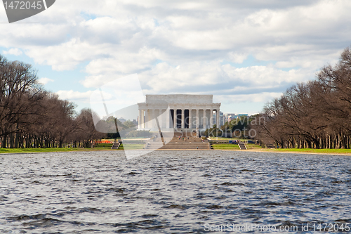 Image of Winter Lincoln Memorial Reflecting Pool Washington DC