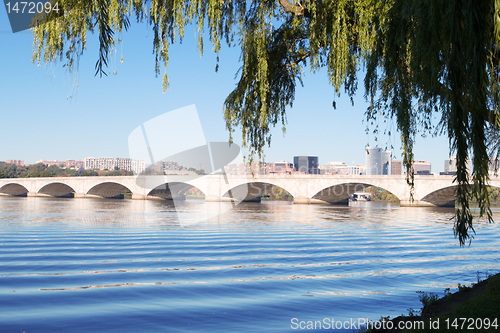 Image of Wave Pattern Memorial Bridge Potomac River Wash DC