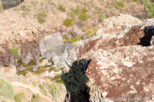 Image of Rocks Above Rio Grande River Gorge New Mexico