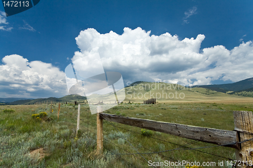 Image of Alpine Meadow Enchanted Circle New Mexico Cloud Hill Cattle Fenc
