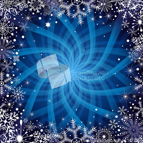 Image of Christmas dark blue frame