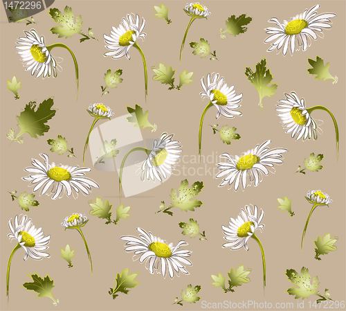 Image of Seamless background from a flowers ornament, fashionable modern wallpaper or textile.   