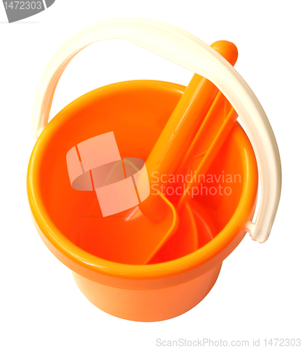 Image of bucket with shovels