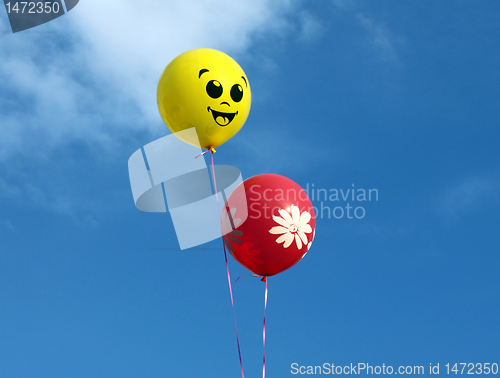 Image of balloons in a sky