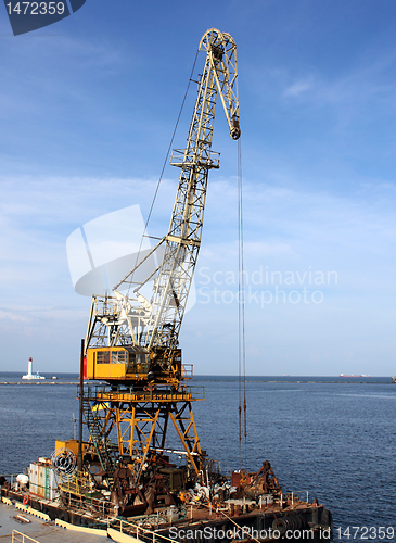 Image of seaport crane