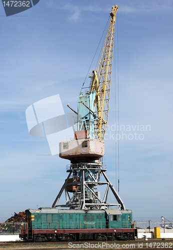Image of  seaport crane