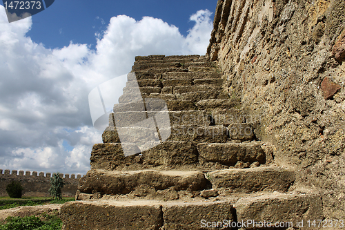 Image of steps to wall of fortress