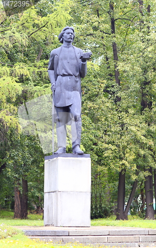 Image of  Soviet writer Maxim Gorky monument