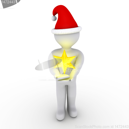 Image of Person with Christmas star