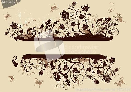 Image of Grunge Floral Background