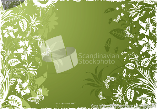 Image of Grunge Floral Frame