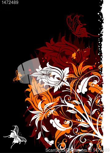 Image of Grunge Floral background