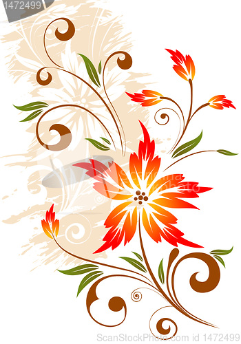 Image of Grunge Floral Background
