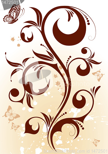 Image of Grunge Floral Background