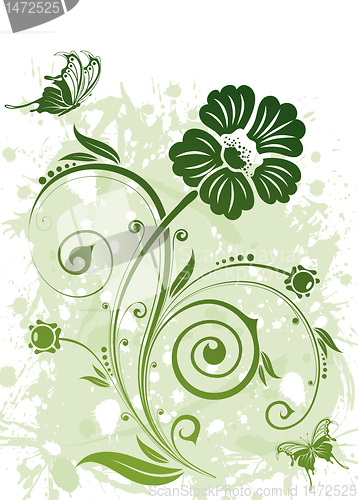 Image of Grunge Floral background