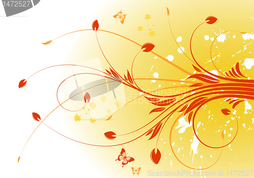 Image of Grunge Floral Background
