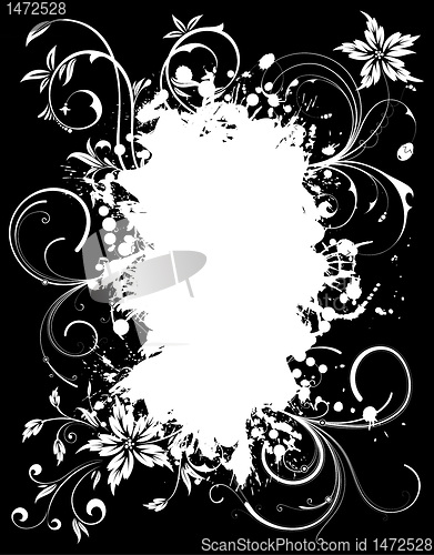 Image of Grunge Floral Frame