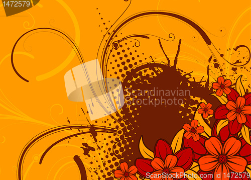 Image of Grunge Floral background