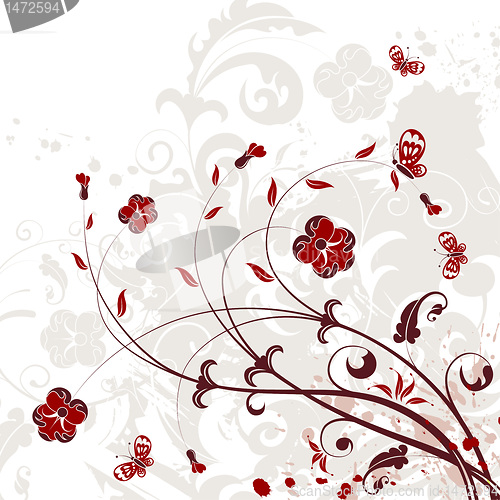 Image of Grunge Floral background