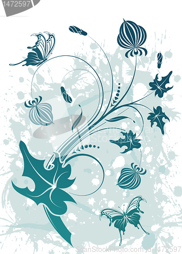 Image of Grunge Floral background