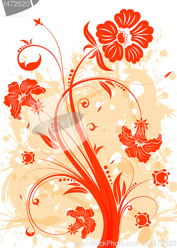 Image of Grunge Floral Background