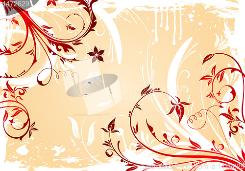 Image of Grunge Floral background