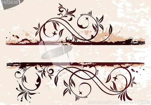 Image of Grunge Floral Background