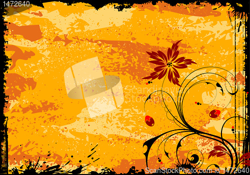 Image of Grunge Floral Frame