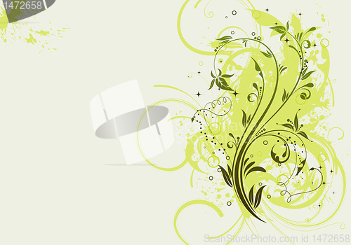 Image of Grunge Floral Background