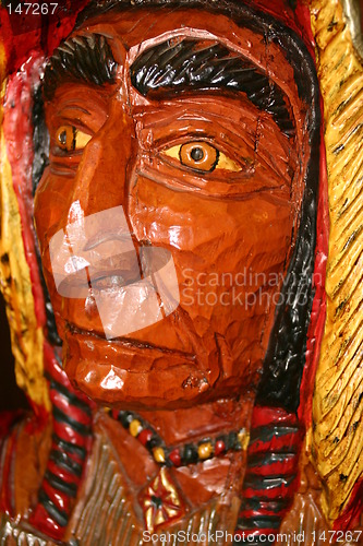 Image of Indian head carving from gift shop at Busch Gardens Tampa Florida